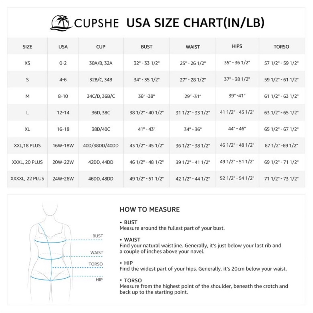 Cupshe Halter Bikini set Blue & White NWT- Large - Picture 5 of 8